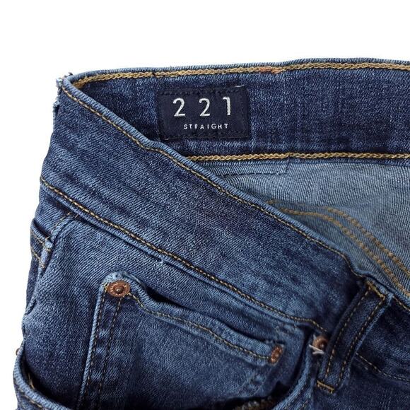 Lucky Brand 221 Straight Jeans Mens 38x32 Blue Stretch Designer USA 12" Rise - Picture 5 of 9